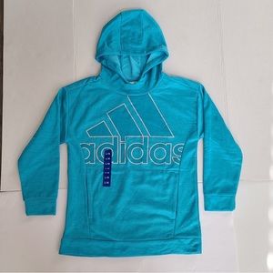 Adidas poly fleece pullover hoodie.